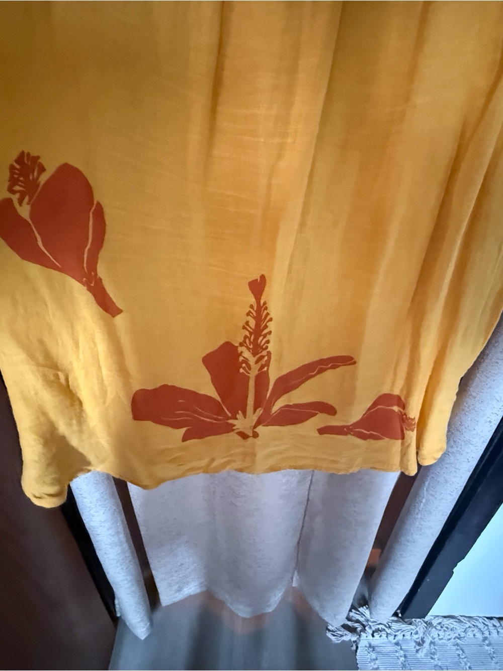 Kealopiko Mustard Yellow Dress with Flowers - Picture 2 of 6
